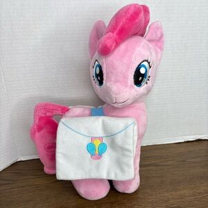 Pink Plush Pony Toy with White Bag